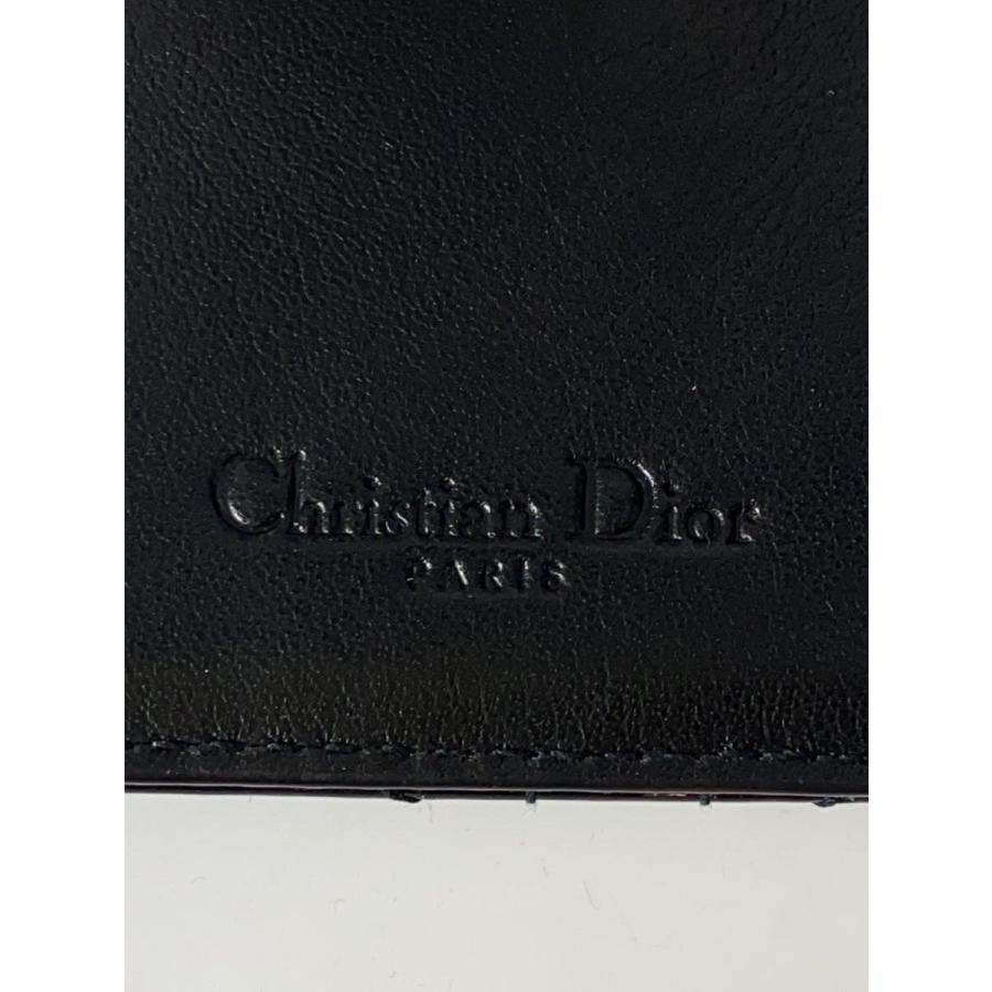 Christian Dior◆カードケース/エナメル/BLK/レディース