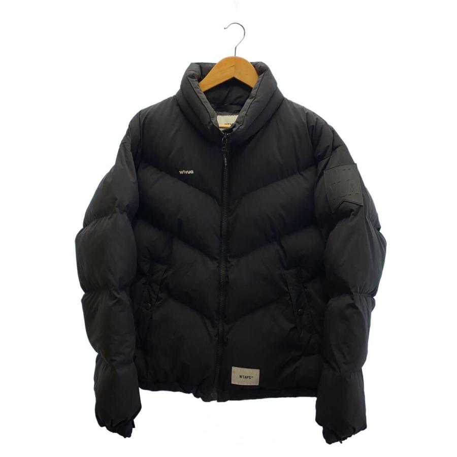 WTAPS◇POLY TAFFETA WTVUA/22AW/ダウンジャケット/2/BLK/無地/222BRDT