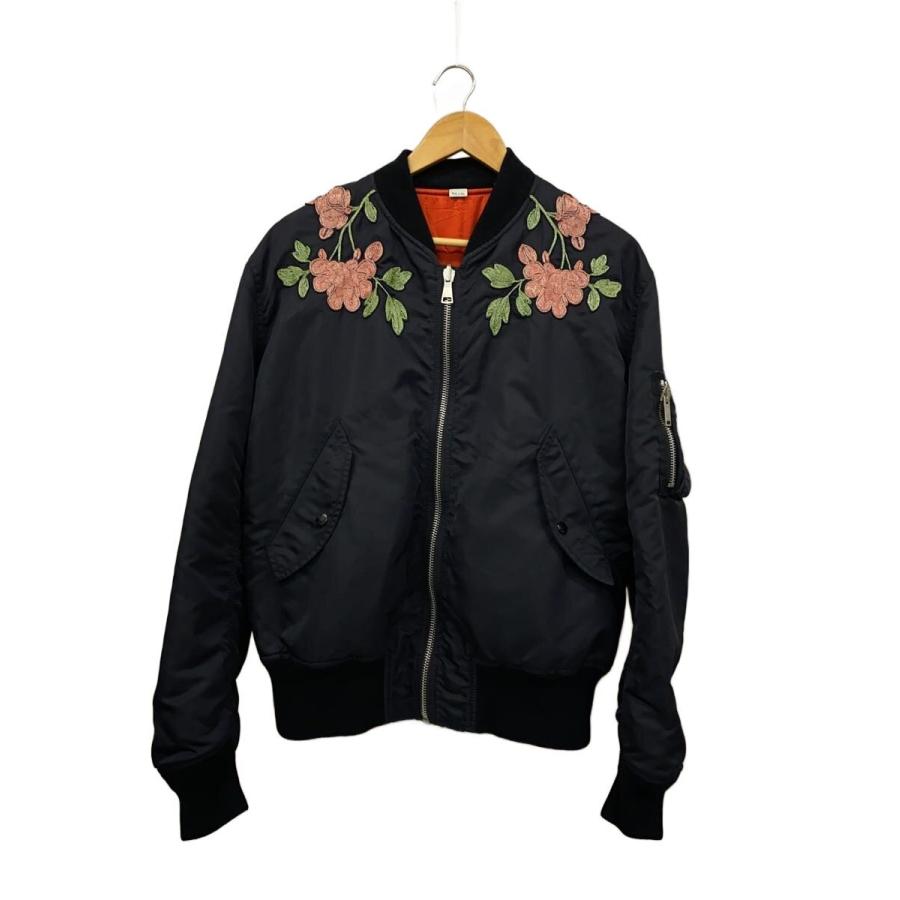 GUCCI◇フライトジャケット/50/ナイロン/BLK/475037// : セカンド