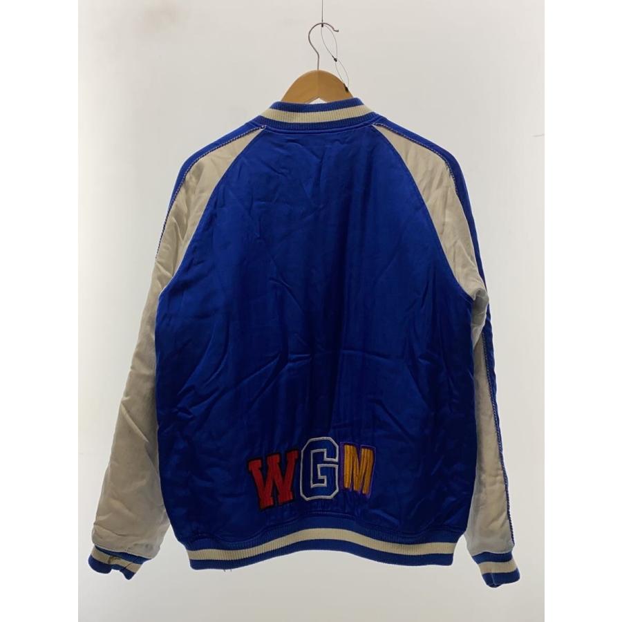 A BATHING APE◇16AW/SHARK/スカジャン/L/レーヨン/BLU : セカンド