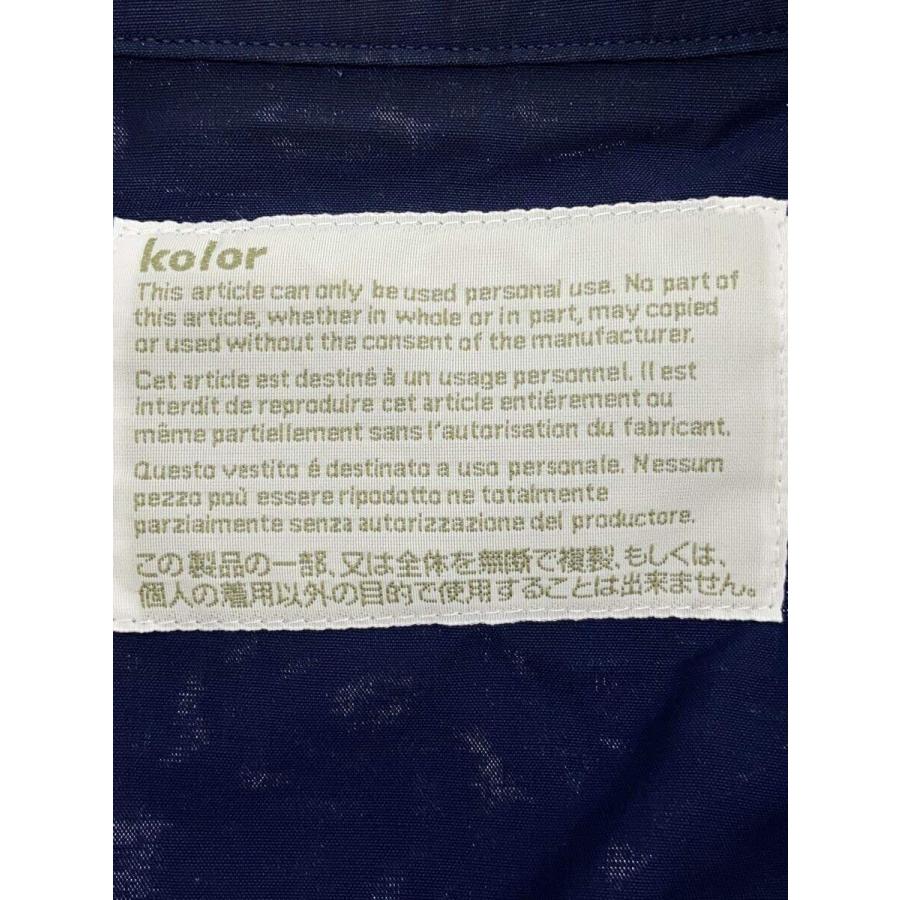 kolor◇長袖シャツ/1/ナイロン/NVY/無地/21WCM-B02105 kolor◇長袖シャツ/1/ナイロン/NVY/無地/21WCM-B02105