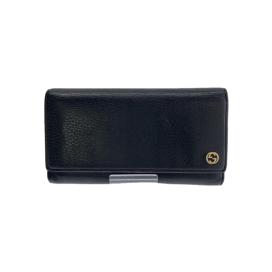 グッチ メンズ 長財布 インターロッキング ラウンドファスナー ブラック GUCCI（グッチ） 財布 ラウンドファスナー長財布 レディース メンズ