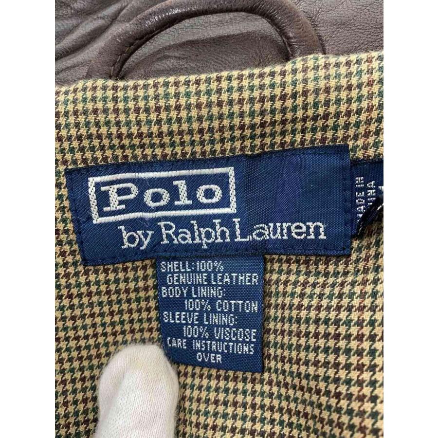 POLO RALPH LAUREN◇90S/レザースウィングトップ/同色ポニー/裏地