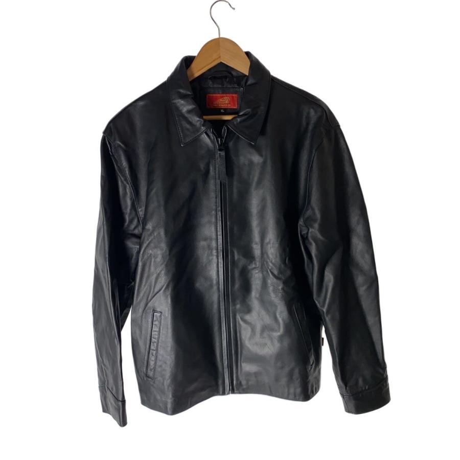 Indian Motorcycle◇レザージャケット・ブルゾン/XL/羊革/BLK/無地/il