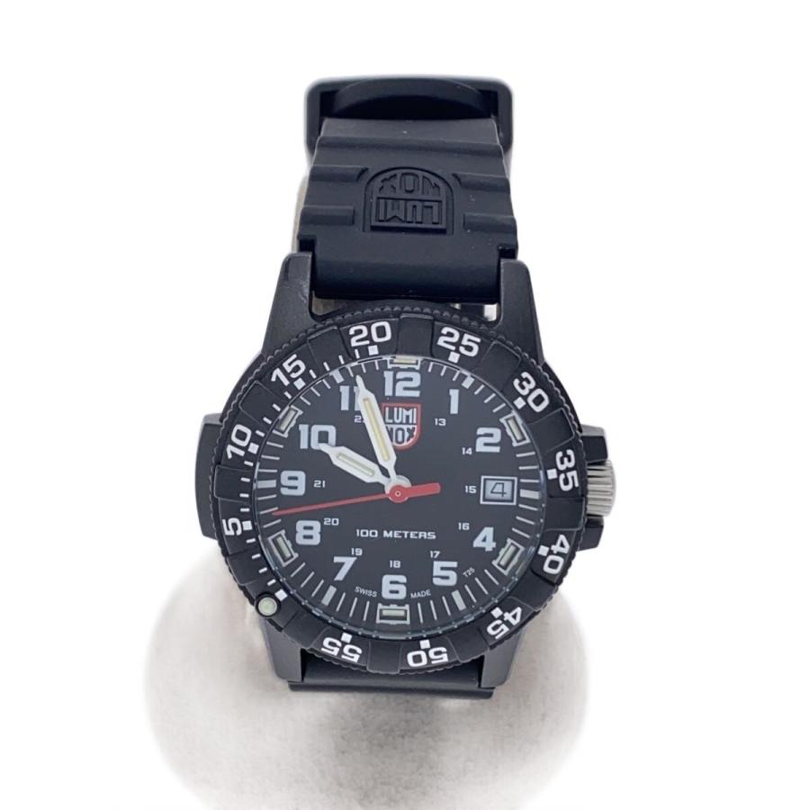 LUMINOX◇クォーツ腕時計/アナログ/ラバー/BLK/BLK/0300-1GBq H-3 LX