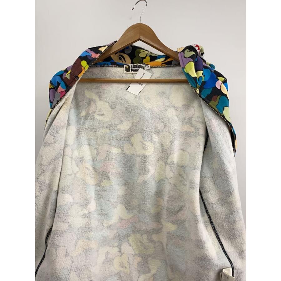 A BATHING APE◇シャーク/カモ/ジップパーカー/M/コットン/マルチ 