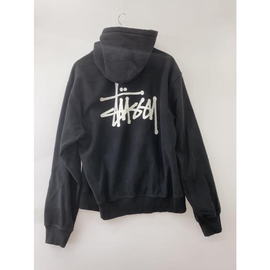 STUSSY◇ジップパーカー/L/コットン/BLK/1974762/使用感有