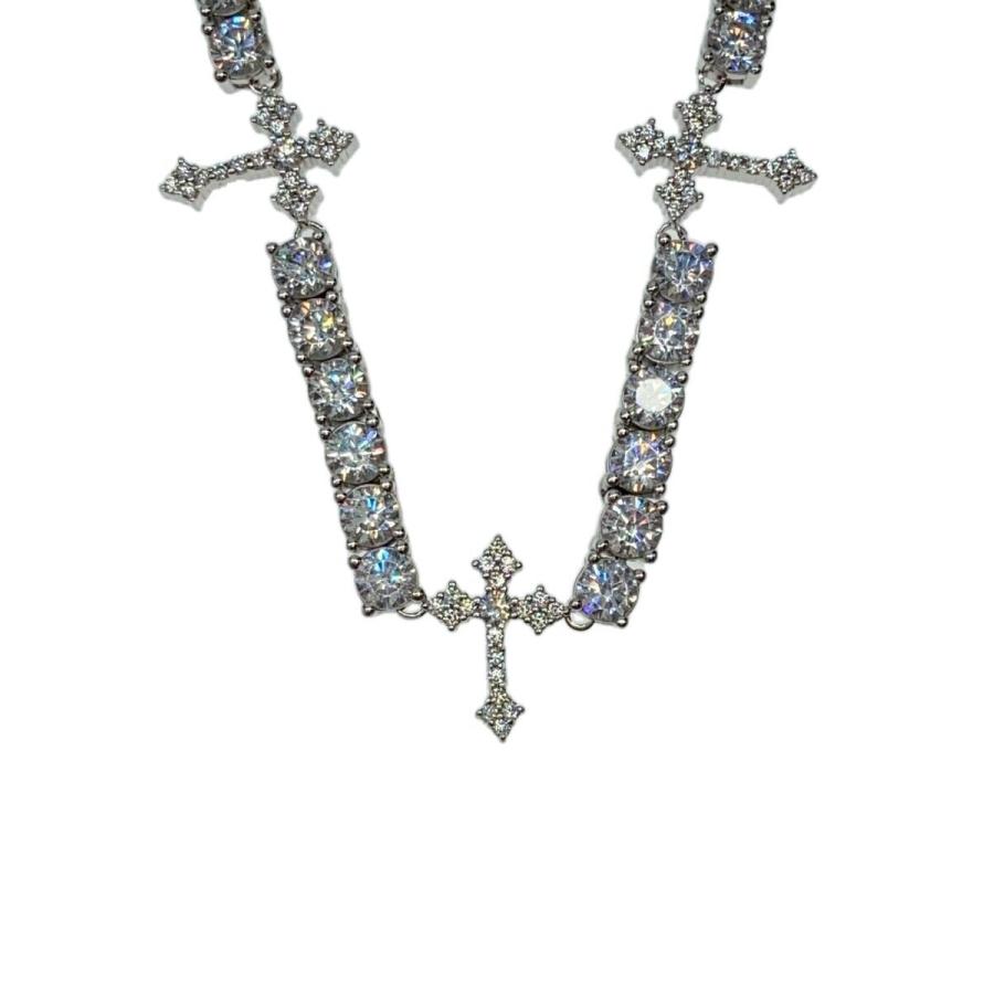 AVALANCHE GOLD&JEWELRY◇テニスネックレス/SV925/ラインストーン/SLV