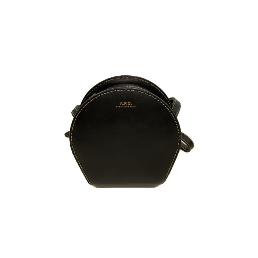 A.P.C.◇ショルダーバッグ/レザー/BLK/無地/PXAWV F61623 : セカンド 