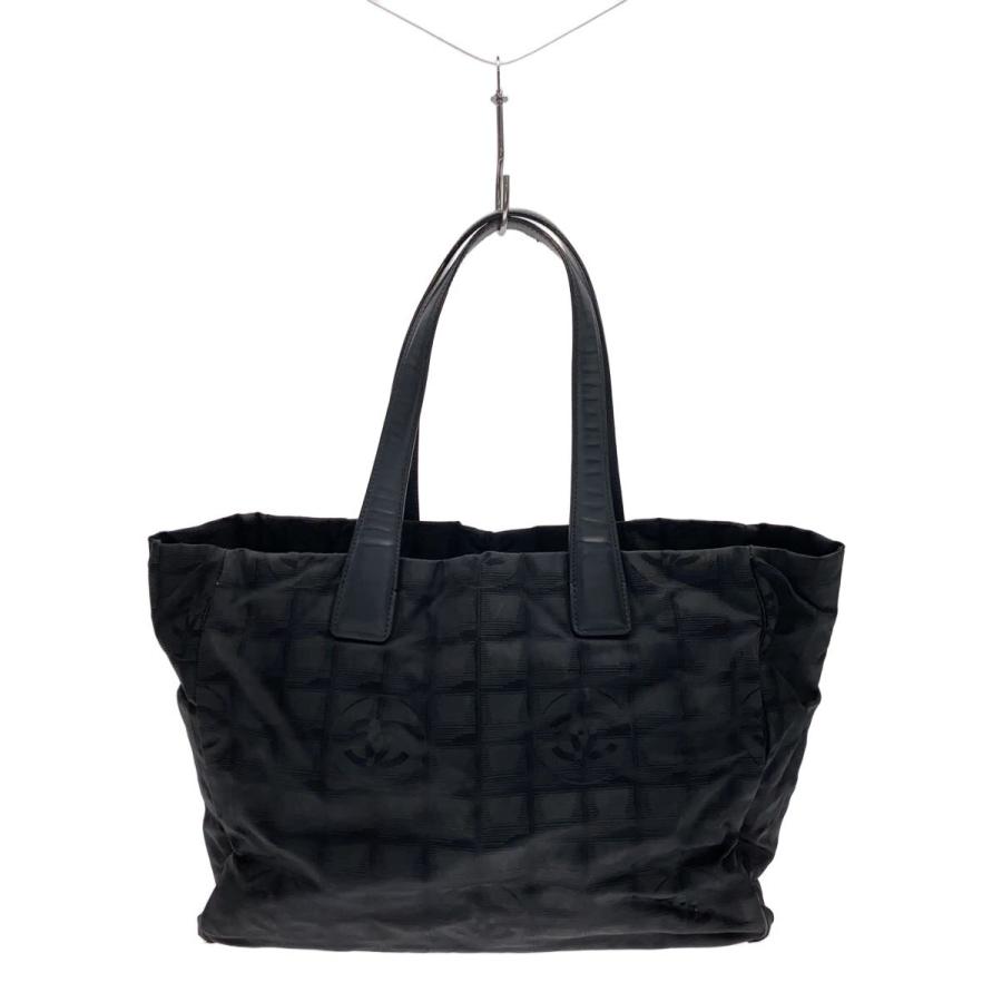 CHANEL 黒 ナイロン トートバッグ CHANEL◇トートバッグ/ナイロン/BLK/総柄 : セカンドストリートYahoo
