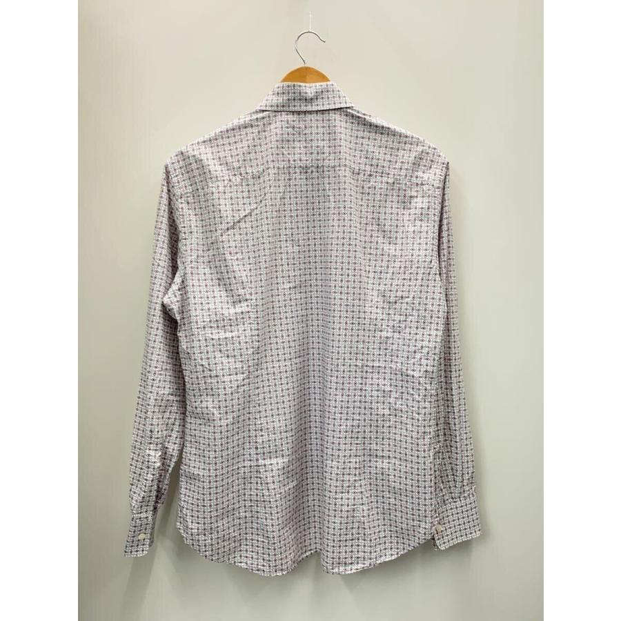 Salvatore Ferragamo / ガンチーニプリント/リピートロゴ/長袖シャツ/L/コットン/WHT/総柄 Salvatore Ferragamo◇ガンチーニプリント/リピートロゴ/長袖シャツ/L