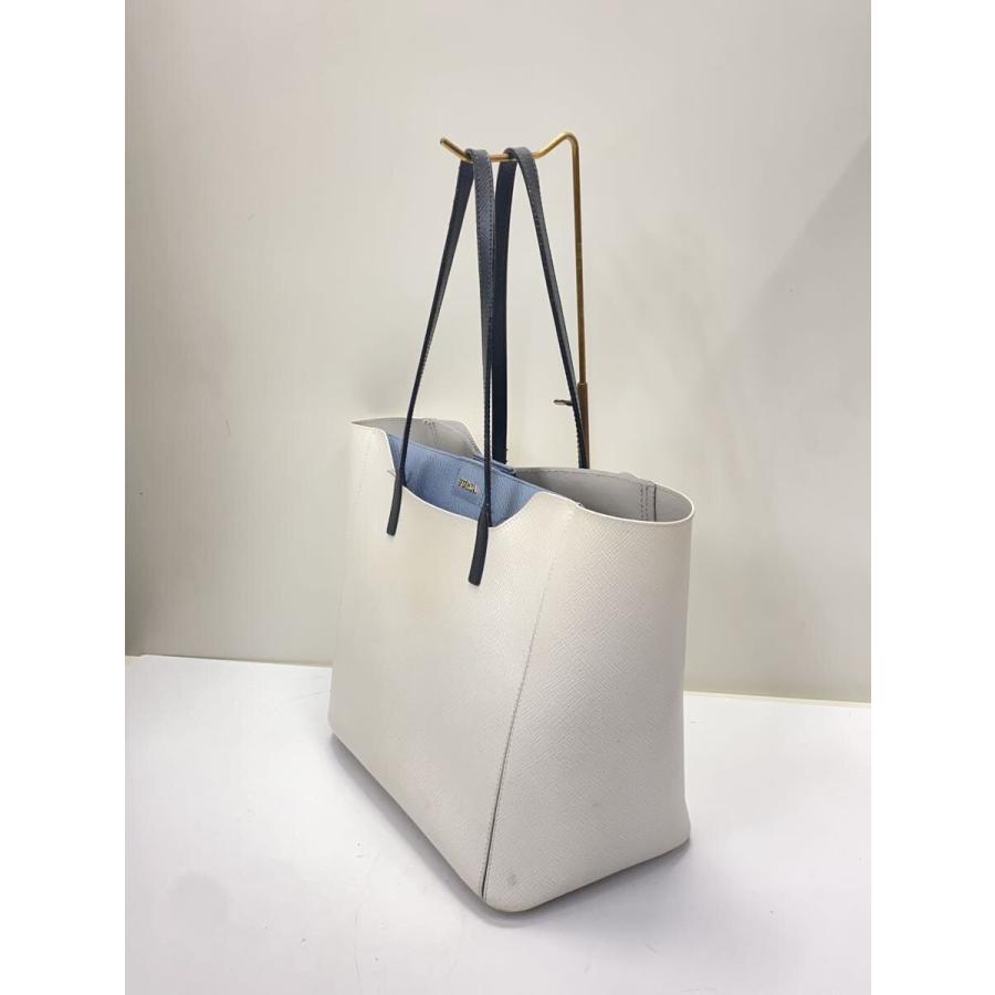 FURLA◇トートバッグ/--/WHT/無地 : セカンドストリートYahoo!店