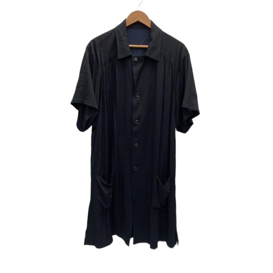 yohji yamamoto POUR HOMME◇コート/3/レーヨン/BLK/無地 : セカンド