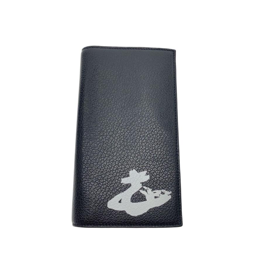 Vivienne Westwood◇長財布/レザー/ラウンドファスナー/ビッグオーブ 
