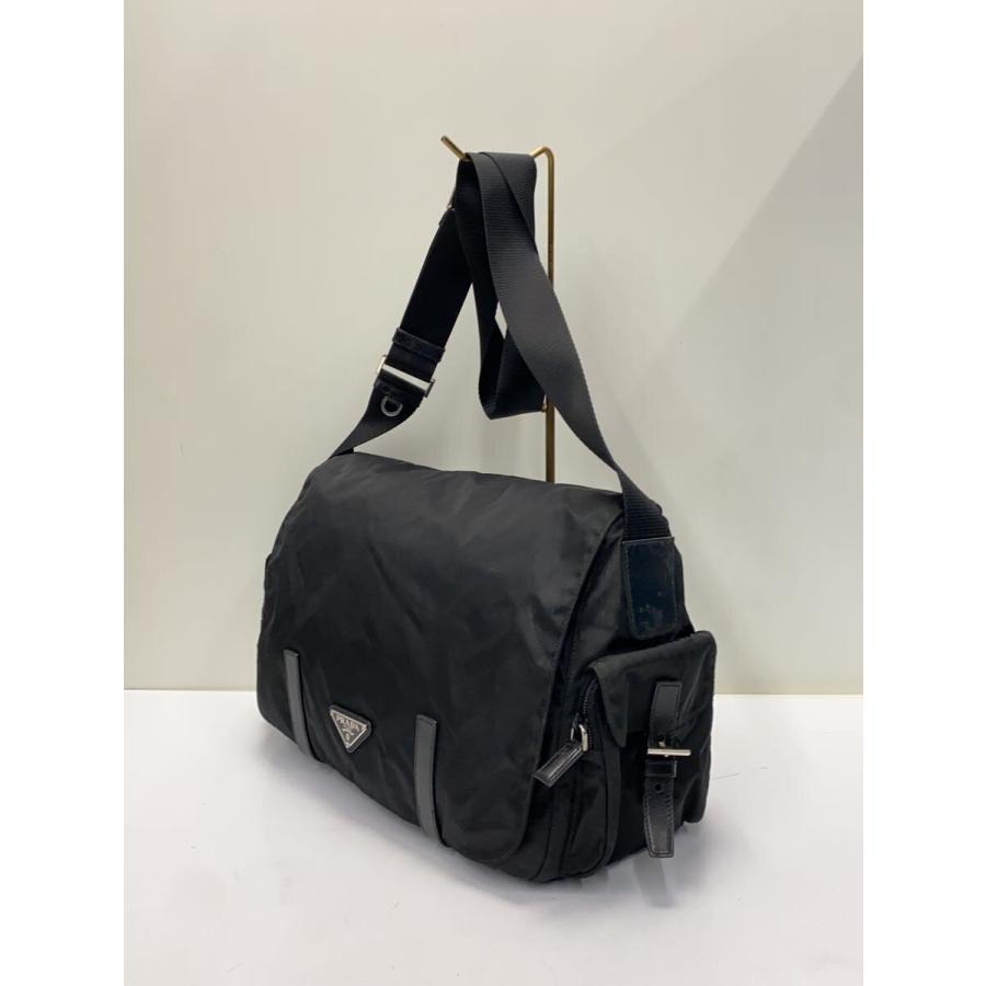 PRADA◆ショルダーバッグ/ナイロン/BLK/無地_1