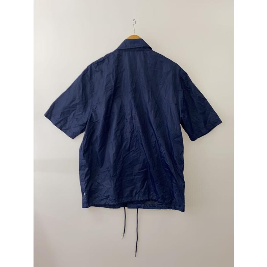 STUSSY ワークシャツ　XLサイズ　半袖シャツ　ネイビー STUSSY◇半袖シャツ/XL/ナイロン/NVY/無地/コーチジャケット