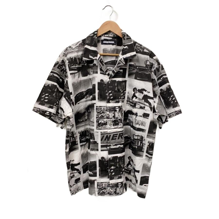 neighborhood 2022年　シャツ半袖 NEIGHBORHOOD◇半袖シャツ/XL/コットン/BLK/総柄/221TSNON-SHM01/22SS