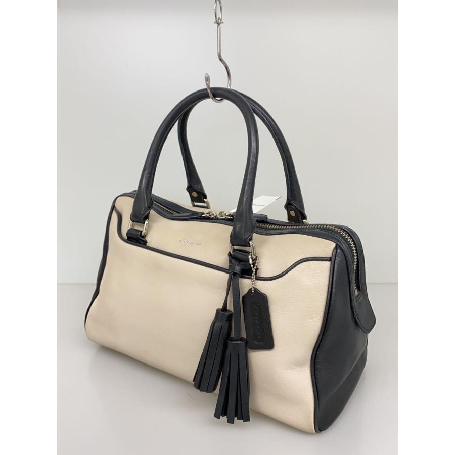 COACH◇ボストンバッグ_コンビレザー/レザー/IVO : セカンド