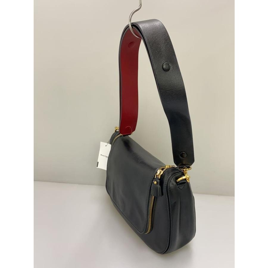ANYA HINDMARCH◇ショルダーバッグ/レザー/BLK/無地 : セカンド