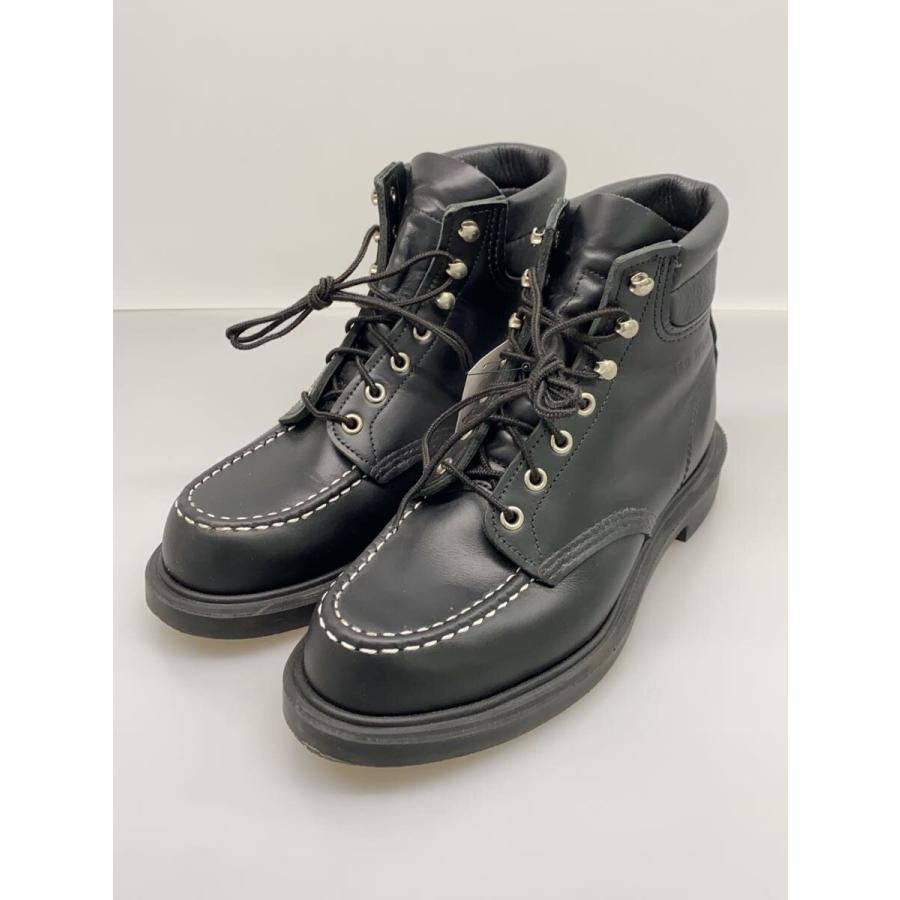 RED WING◇レースアップブーツ/25.5cm/BLK/レザー/8133 : セカンド