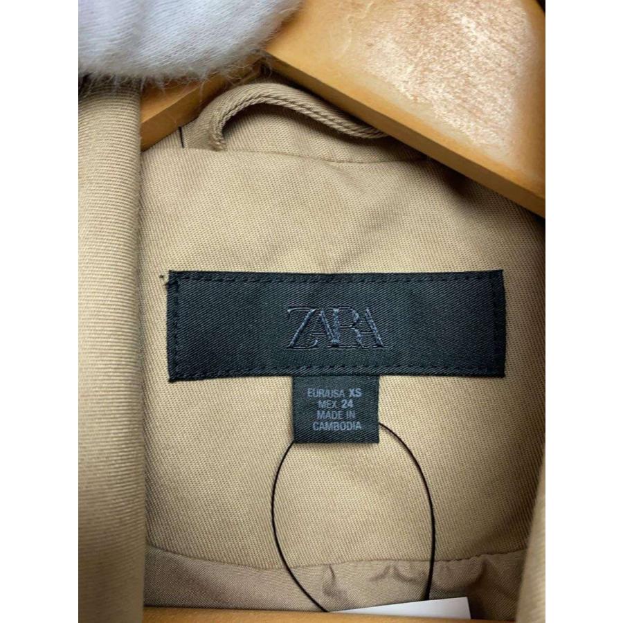 ZARA◇ショートトレンチ/ジャケット/XS/ポリエステル/CML/80089348-4