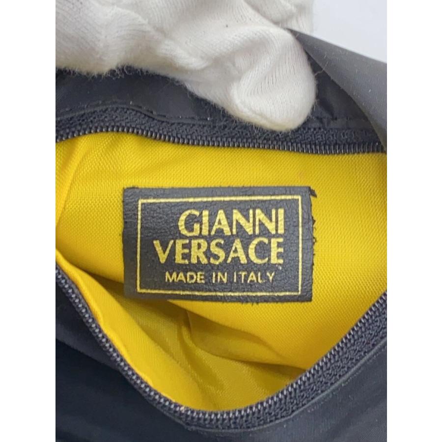 美品　GIANNI VERSACE　ヴェルサーチ　トートバッグ　肩掛け　ナイロン GIANNI VERSACE◇トートバッグ/ナイロン/BLK/無地 : セカンド