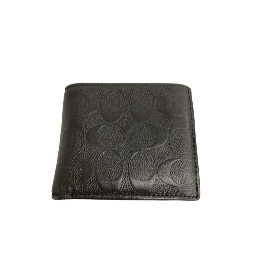 COACH◇2つ折り財布/レザー/BLK/メンズ/cx139// : セカンドストリート