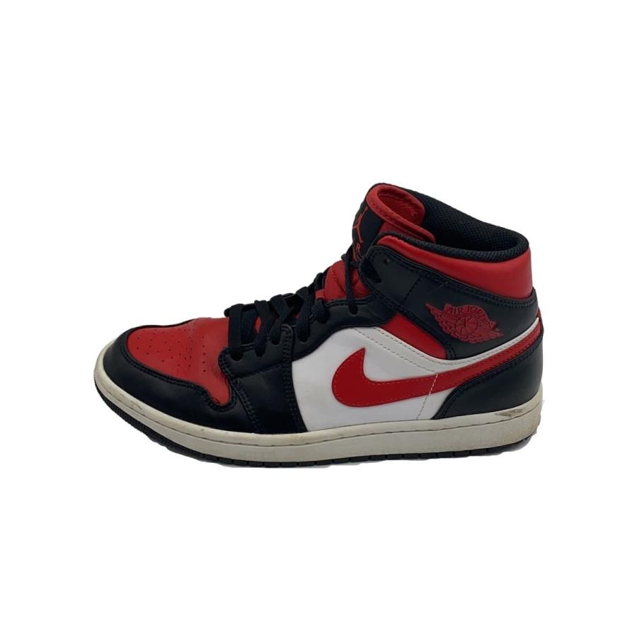 NIKE◇AIR JORDAN 1 MID_エアジョーダン ミッド/26cm/RED : セカンド 