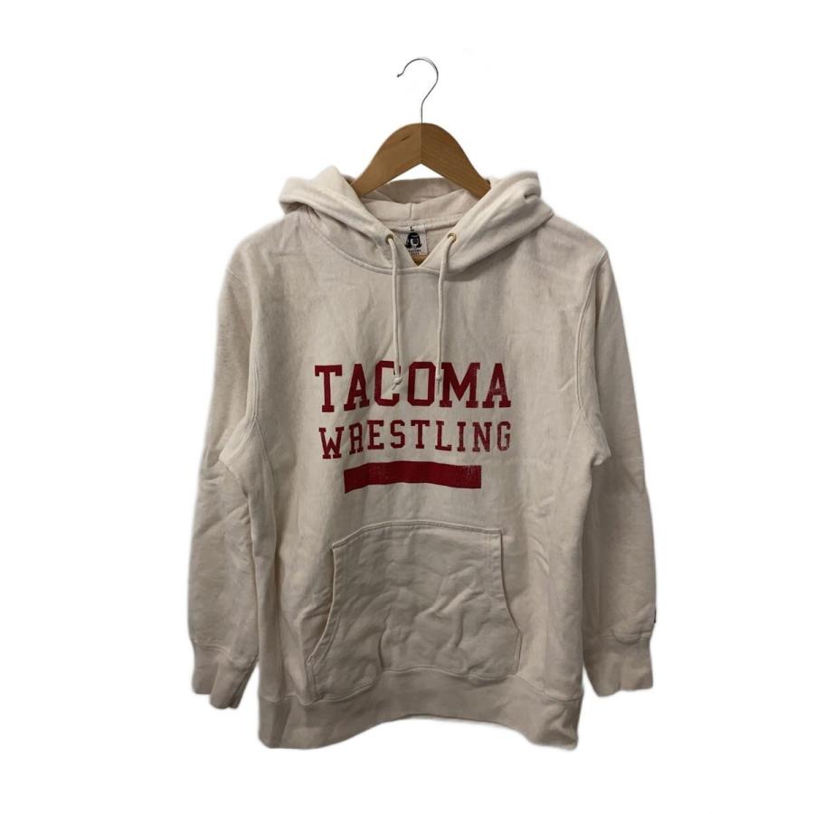 TACOMA FUJI RECORDS◇パーカー/L/コットン/WHT : セカンドストリート