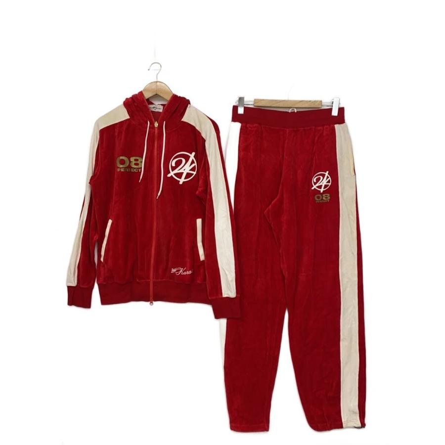 24karats ベロアジャージ セットアップ レッド 24karats セットアップ 音楽 24karats セットアップ