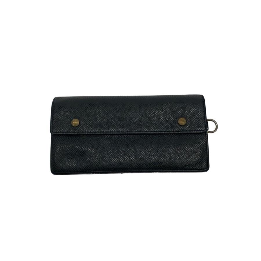 LOUIS VUITTON◇ポルト・フォイユ・アコルディオン_タイガ/レザー/BLK