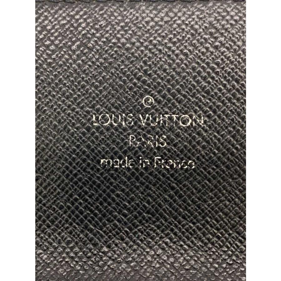 LOUIS VUITTON◇ポルト・フォイユ・アコルディオン_タイガ/レザー/BLK