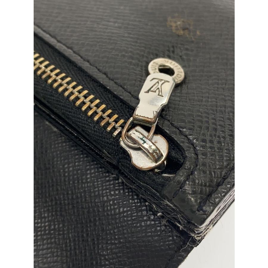 LOUIS VUITTON◇ポルト・フォイユ・アコルディオン_タイガ/レザー/BLK