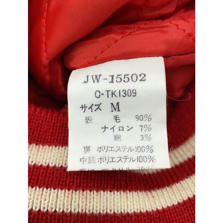 VAN◆袖レザー/スタジャン/M/ウール/RED/JW-15502｜ssol-shopping｜04