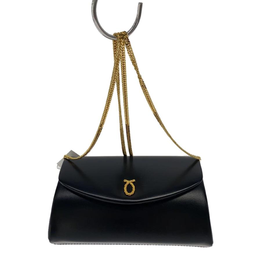 ロウナー ショルダーバッグ - 黒 レザー LAUNER LONDON◇ショルダーバッグ/レザー/BLK : セカンドストリート