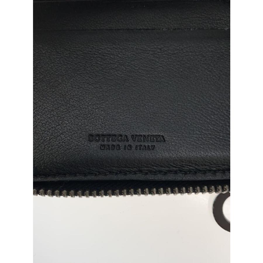 BOTTEGA VENETA◇アトラス/イントレチャート/財布/レザー/BLK/メンズ