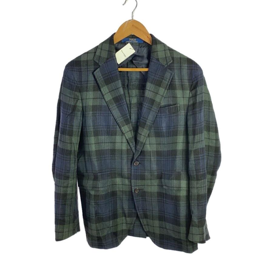 POLO RALPH LAUREN◇ブラックウォッチ/テーラードジャケット/38/リネン