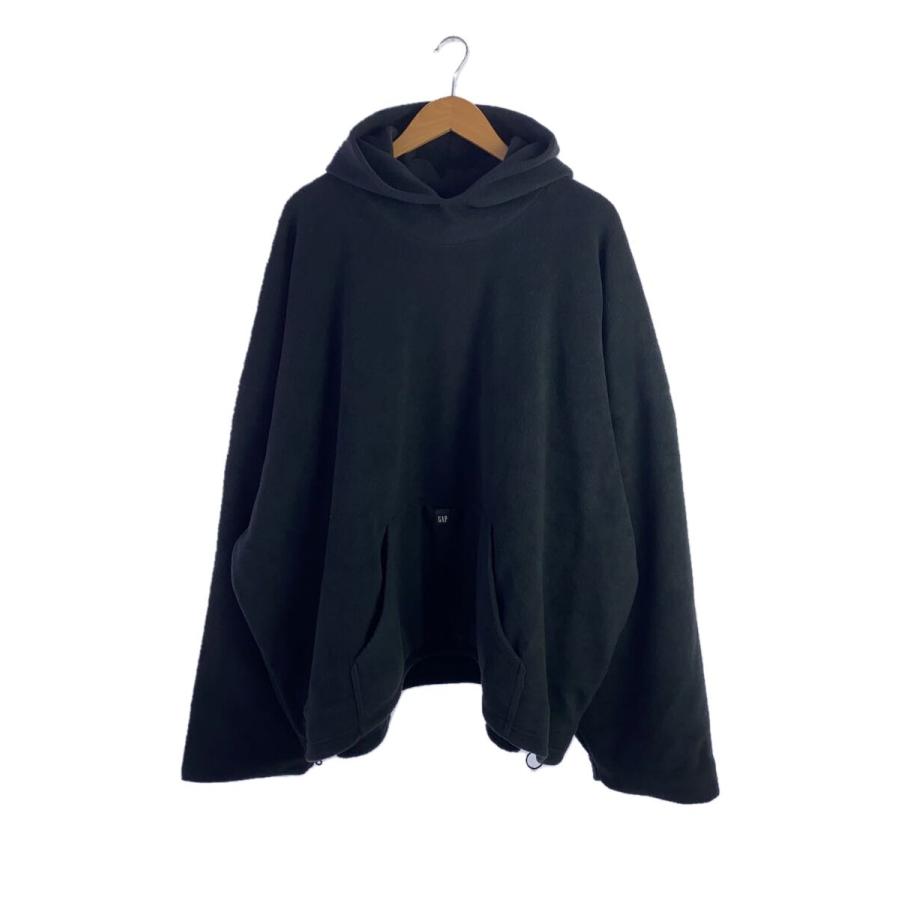 GAP◇yeezy gap/polar fleece padded hoodie/XL/ポリエステル/BLK  