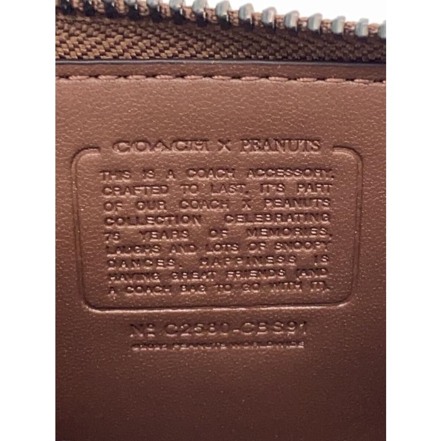 COACH◇×PEANUTS/キーケース/レザー/BRW/プリント/レディース/CBS91