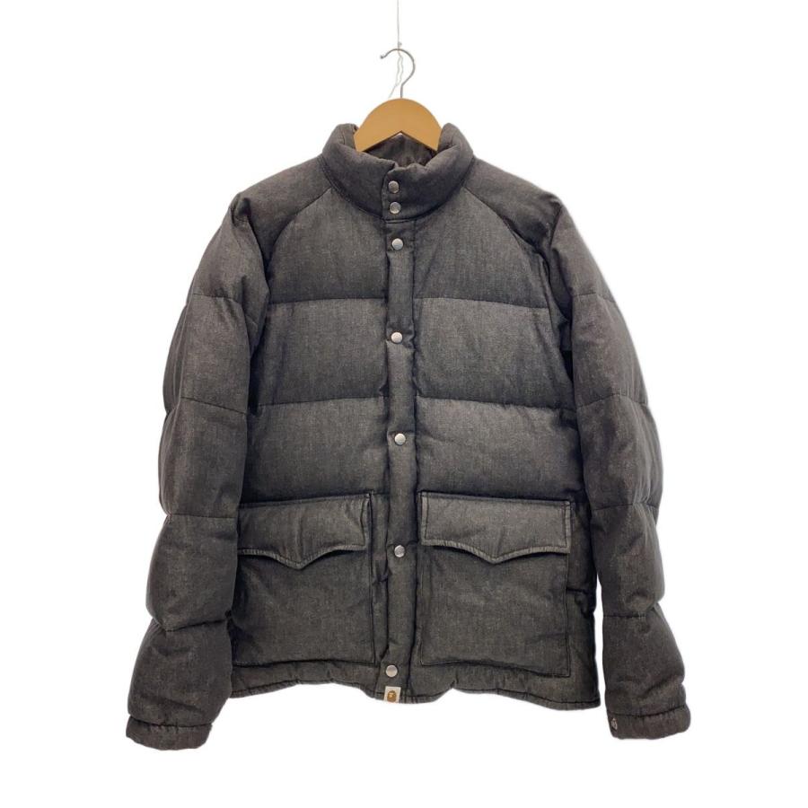 A BATHING APE◇ダウンジャケット/M/コットン/BLK/無地// : セカンド