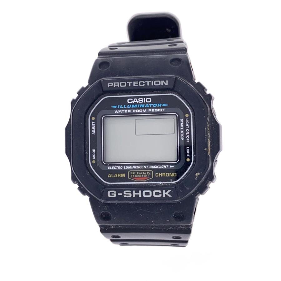 CASIO◇腕時計/デジタル/ラバー/BLK/BLK/DW-5600E/電池切れ