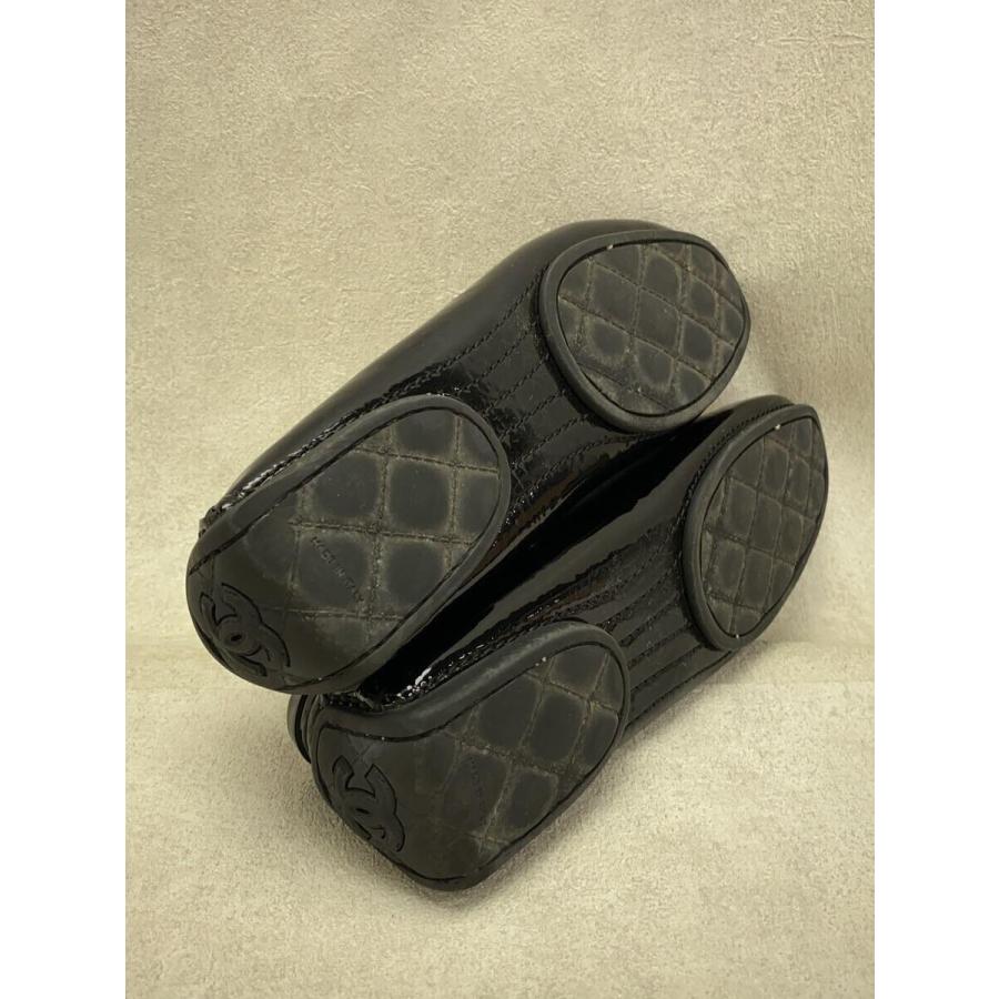 CHANEL / ドライビングシューズ/37/BLK/エナメル/G26599 CHANEL◇ドライビングシューズ/37/BLK/エナメル/G26599 : セカンド