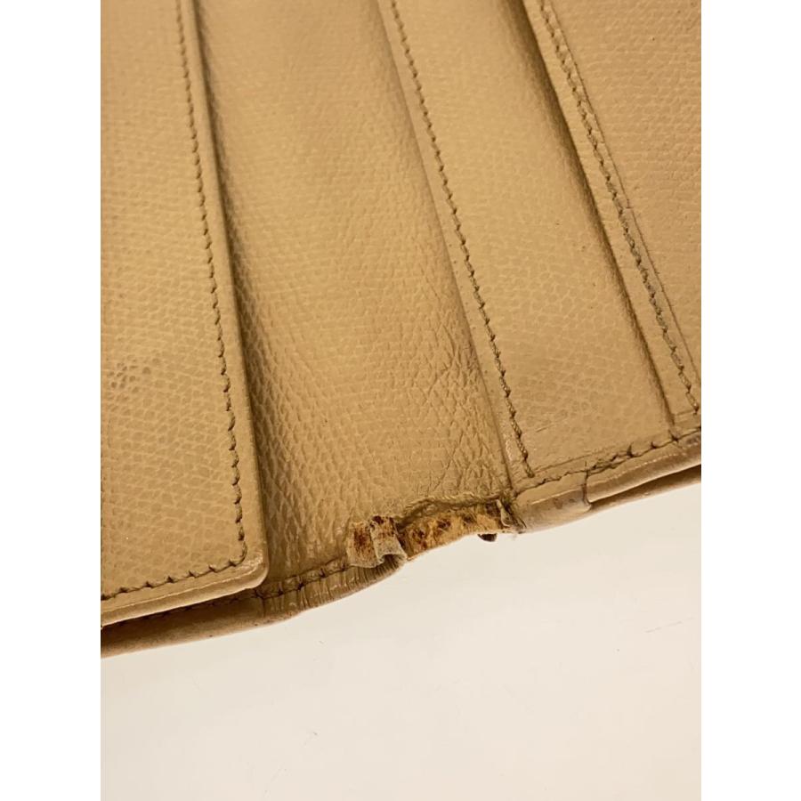 CHANEL◇長財布/オールドシャネル/Wホック/ココボタン/レザー/BEG