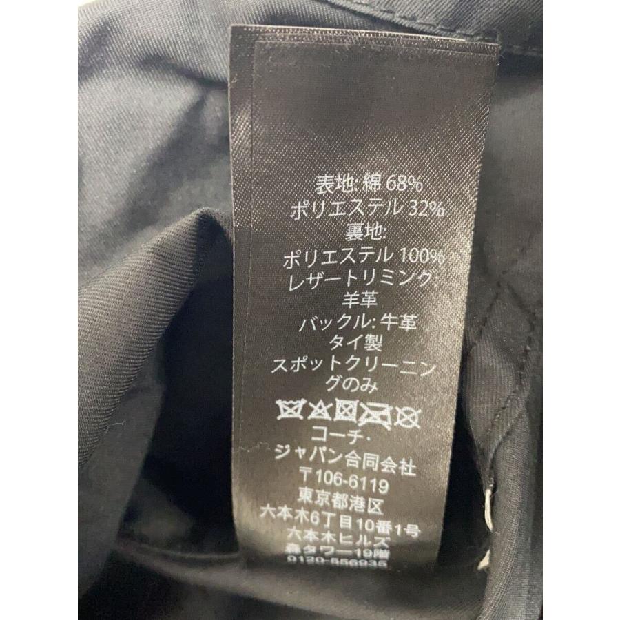 COACH◇トレンチコート/S/コットン/ブラック/汚れ有/ベルト欠品/F87431