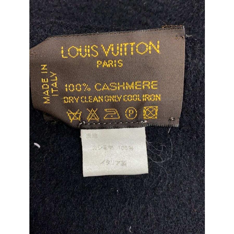 LOUIS VUITTON◇マフラー/カシミア/ブラック/無地//M71281/MADE IN