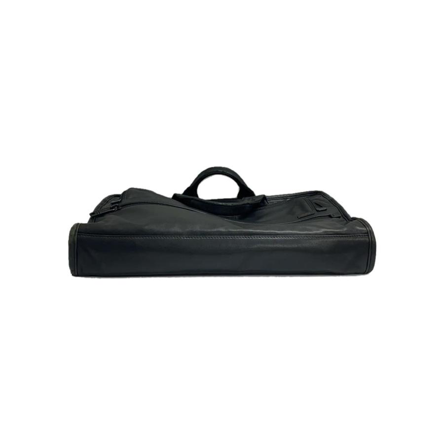 TUMI◇ブリーフケース/レザー/ブラック/無地/ショルダーベルト欠品 