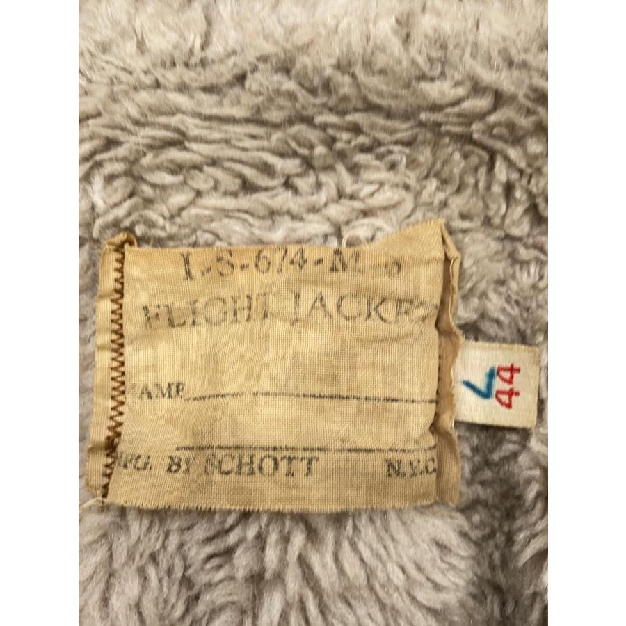 Schott◇G-1/674/フライトジャケット/44/レザー/ブラウン/使用感有