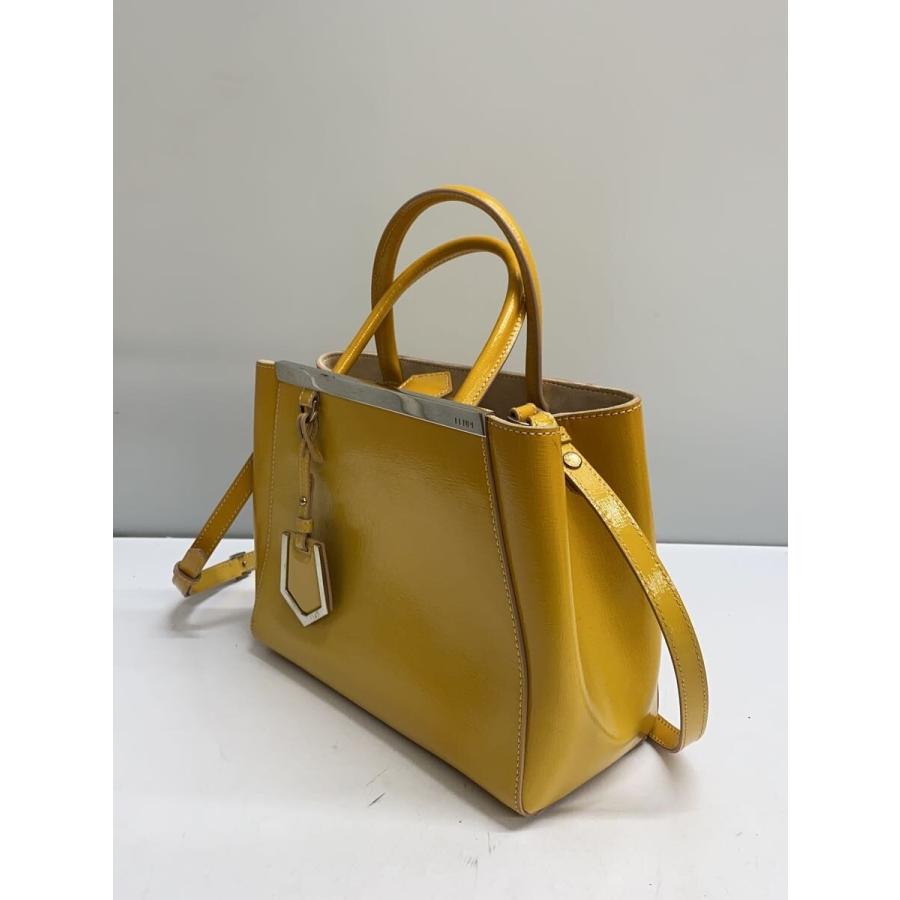 FENDI◇プチトゥージュール/ハンドバッグ/エナメル/イエロー/2WAY/少々 