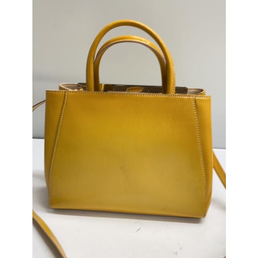 FENDI◇プチトゥージュール/ハンドバッグ/エナメル/イエロー/2WAY/少々 