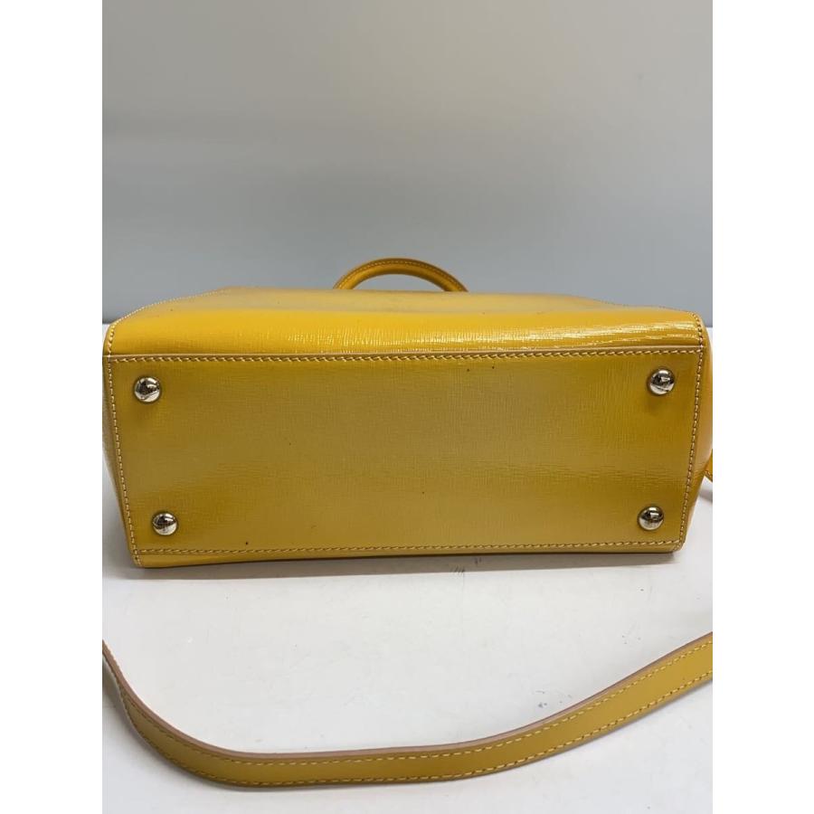 FENDI◇プチトゥージュール/ハンドバッグ/エナメル/イエロー/2WAY/少々 